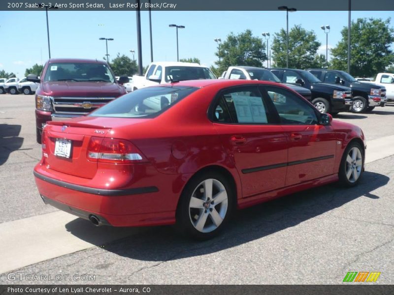 Laser Red / Black/Gray 2007 Saab 9-3 Aero Sport Sedan