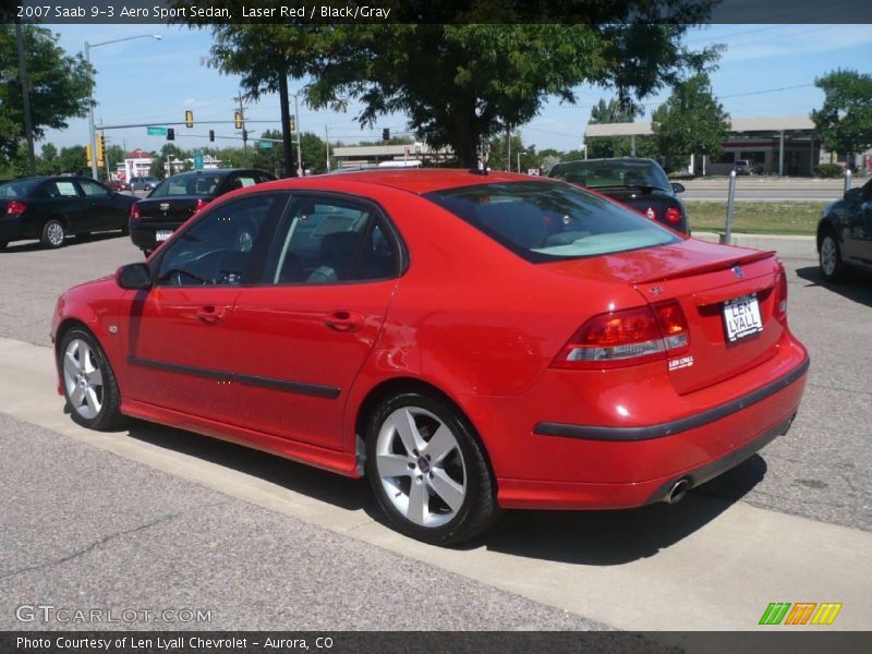 Laser Red / Black/Gray 2007 Saab 9-3 Aero Sport Sedan