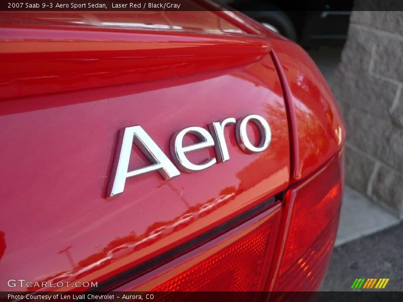 Laser Red / Black/Gray 2007 Saab 9-3 Aero Sport Sedan