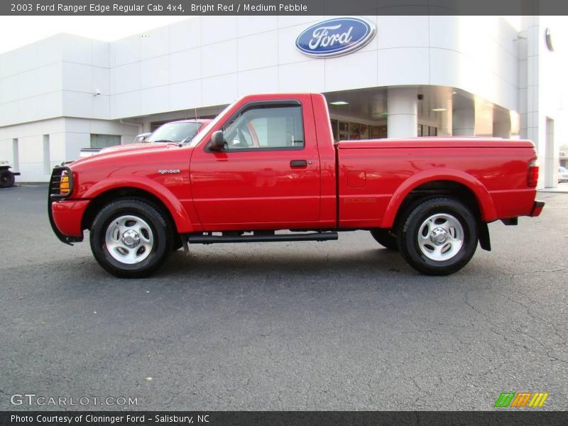 Bright Red / Medium Pebble 2003 Ford Ranger Edge Regular Cab 4x4