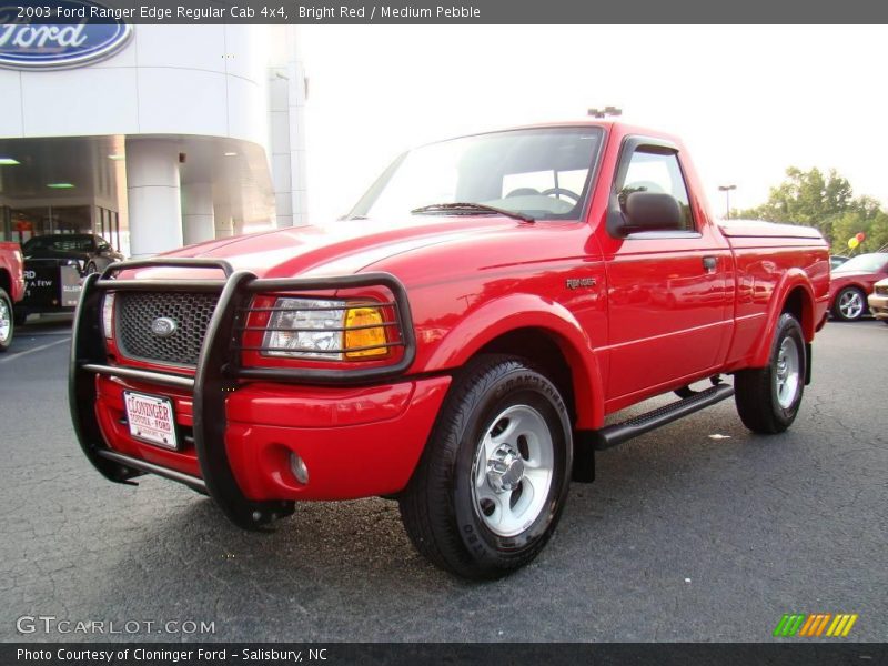 Bright Red / Medium Pebble 2003 Ford Ranger Edge Regular Cab 4x4