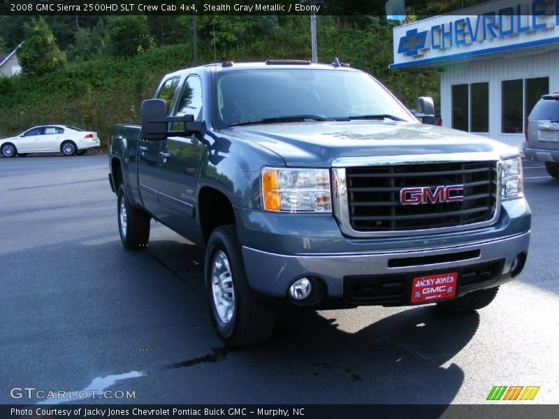 Stealth Gray Metallic / Ebony 2008 GMC Sierra 2500HD SLT Crew Cab 4x4