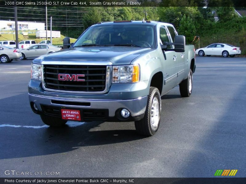 Stealth Gray Metallic / Ebony 2008 GMC Sierra 2500HD SLT Crew Cab 4x4