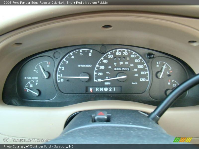 Bright Red / Medium Pebble 2003 Ford Ranger Edge Regular Cab 4x4