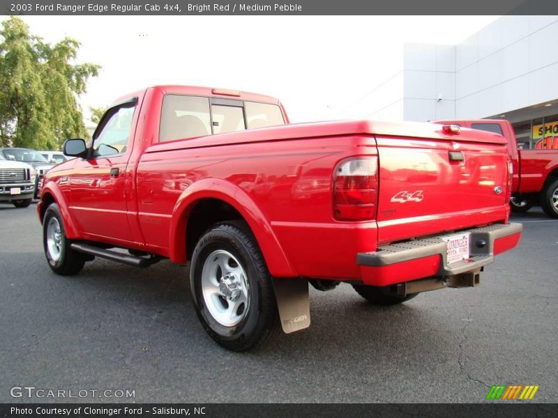 Bright Red / Medium Pebble 2003 Ford Ranger Edge Regular Cab 4x4