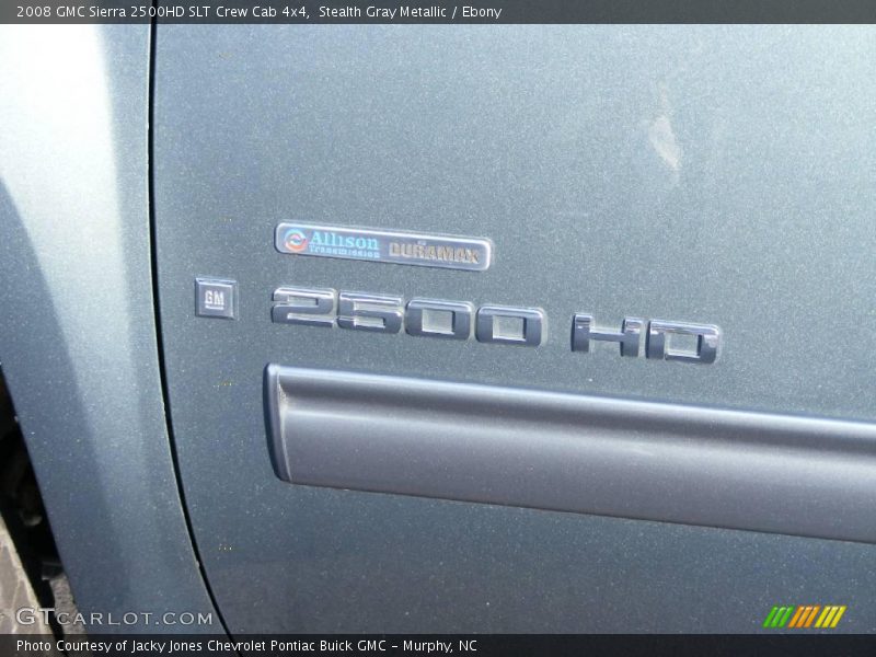 Stealth Gray Metallic / Ebony 2008 GMC Sierra 2500HD SLT Crew Cab 4x4