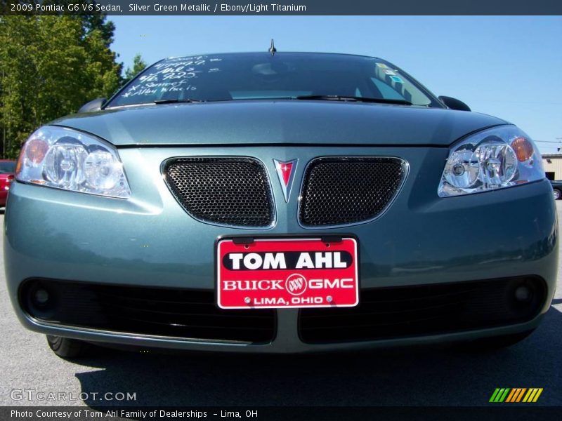 Silver Green Metallic / Ebony/Light Titanium 2009 Pontiac G6 V6 Sedan