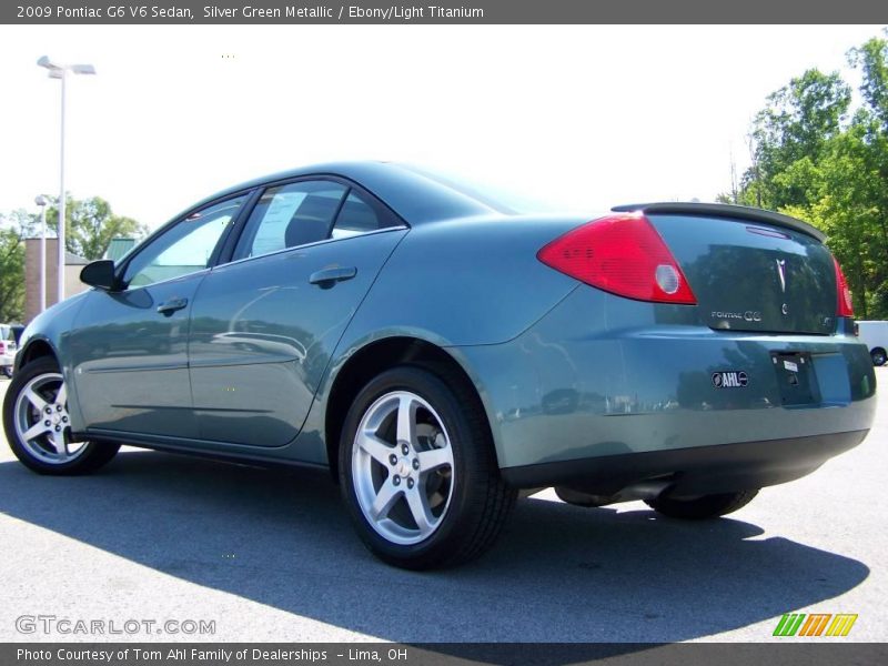 Silver Green Metallic / Ebony/Light Titanium 2009 Pontiac G6 V6 Sedan