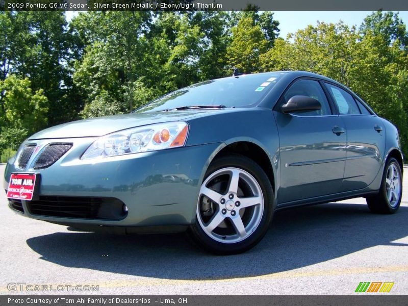 Silver Green Metallic / Ebony/Light Titanium 2009 Pontiac G6 V6 Sedan