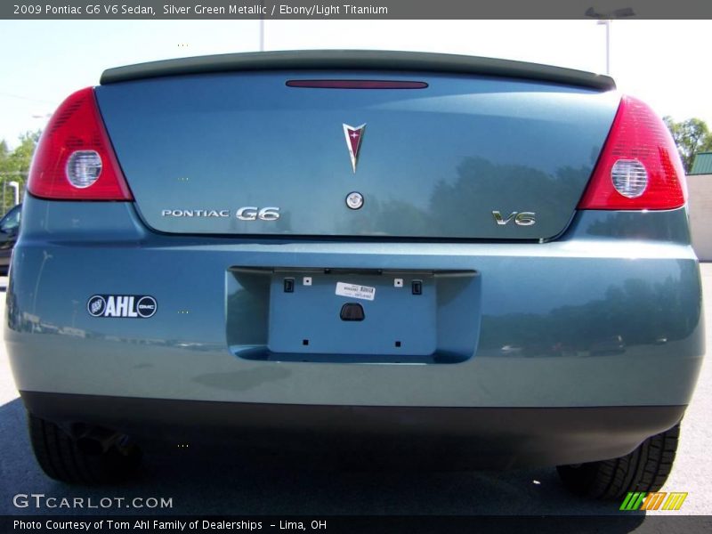 Silver Green Metallic / Ebony/Light Titanium 2009 Pontiac G6 V6 Sedan