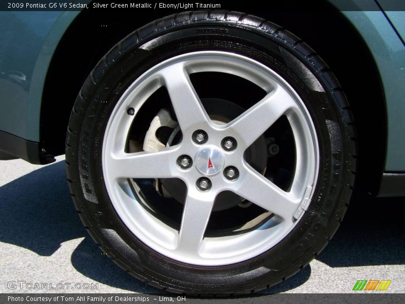 Silver Green Metallic / Ebony/Light Titanium 2009 Pontiac G6 V6 Sedan