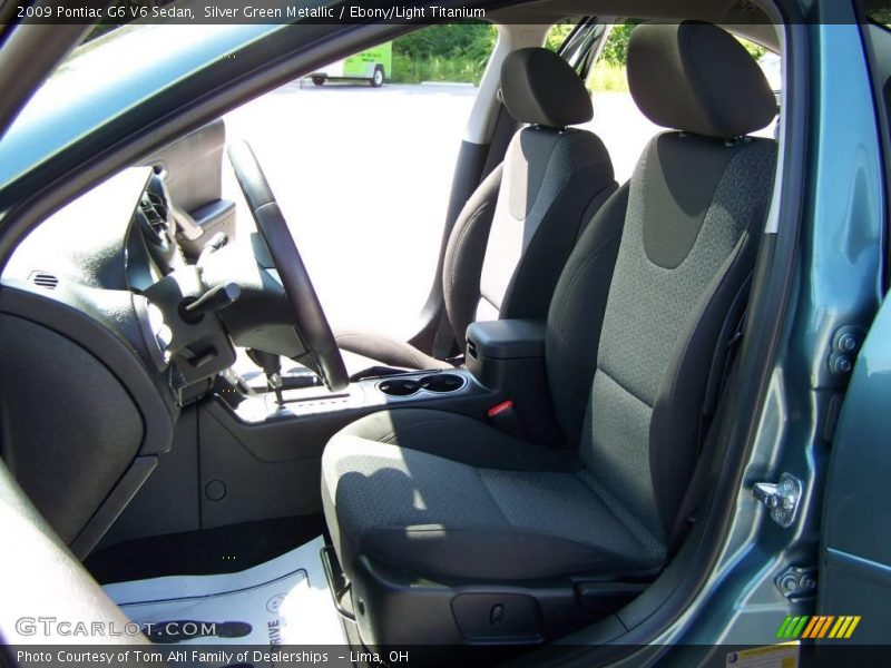 Silver Green Metallic / Ebony/Light Titanium 2009 Pontiac G6 V6 Sedan