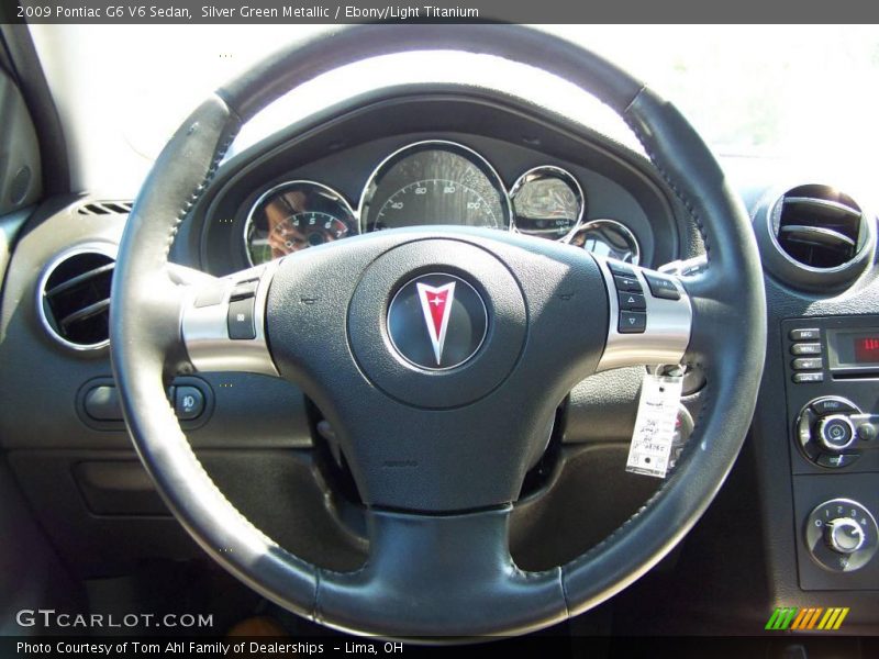 Silver Green Metallic / Ebony/Light Titanium 2009 Pontiac G6 V6 Sedan