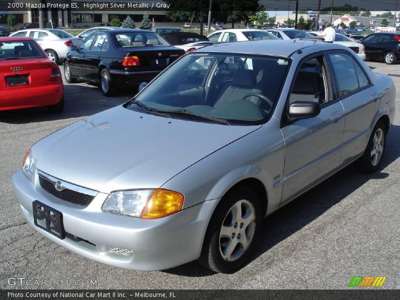 Highlight Silver Metallic / Gray 2000 Mazda Protege ES