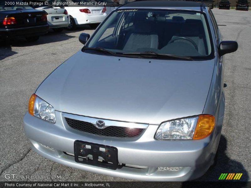 Highlight Silver Metallic / Gray 2000 Mazda Protege ES