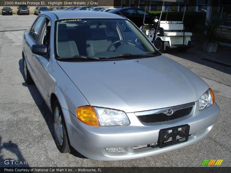 Highlight Silver Metallic / Gray 2000 Mazda Protege ES