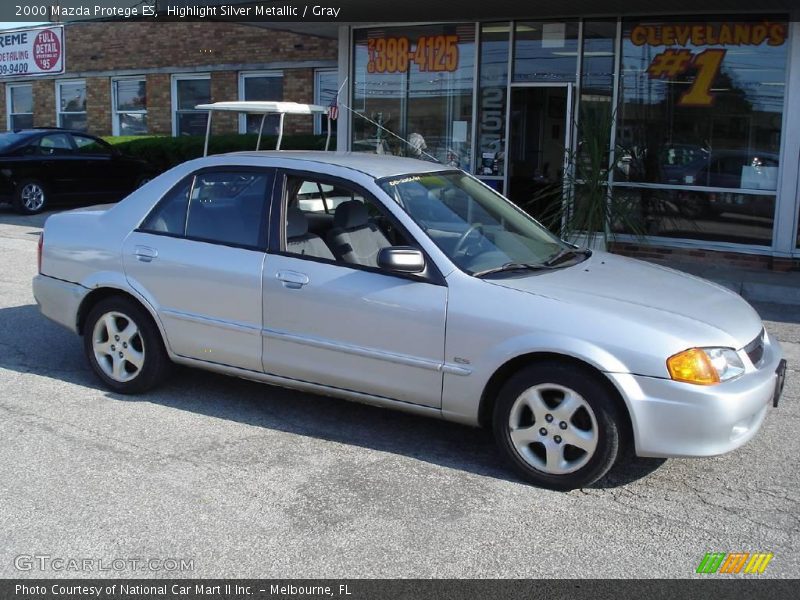 Highlight Silver Metallic / Gray 2000 Mazda Protege ES