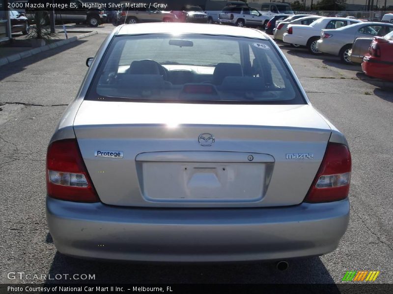 Highlight Silver Metallic / Gray 2000 Mazda Protege ES