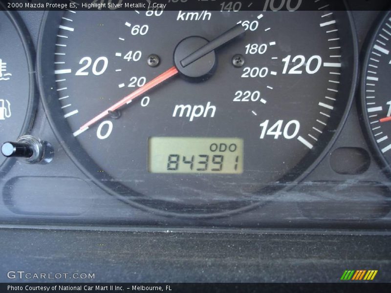 Highlight Silver Metallic / Gray 2000 Mazda Protege ES