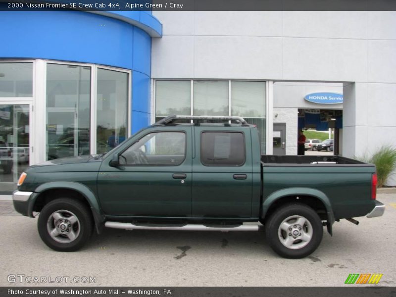 Alpine Green / Gray 2000 Nissan Frontier SE Crew Cab 4x4