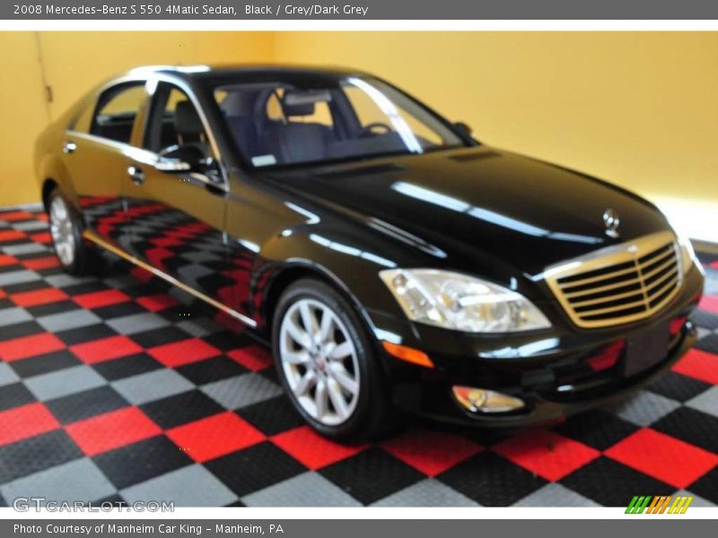 Black / Grey/Dark Grey 2008 Mercedes-Benz S 550 4Matic Sedan