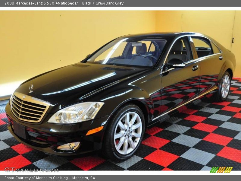 Black / Grey/Dark Grey 2008 Mercedes-Benz S 550 4Matic Sedan