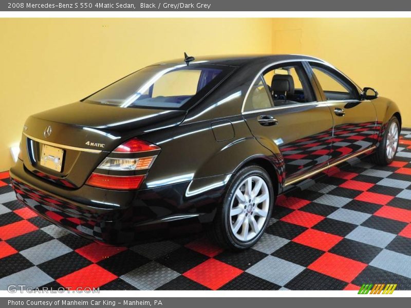 Black / Grey/Dark Grey 2008 Mercedes-Benz S 550 4Matic Sedan