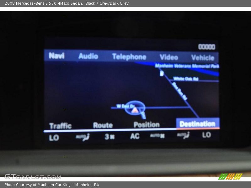 Black / Grey/Dark Grey 2008 Mercedes-Benz S 550 4Matic Sedan