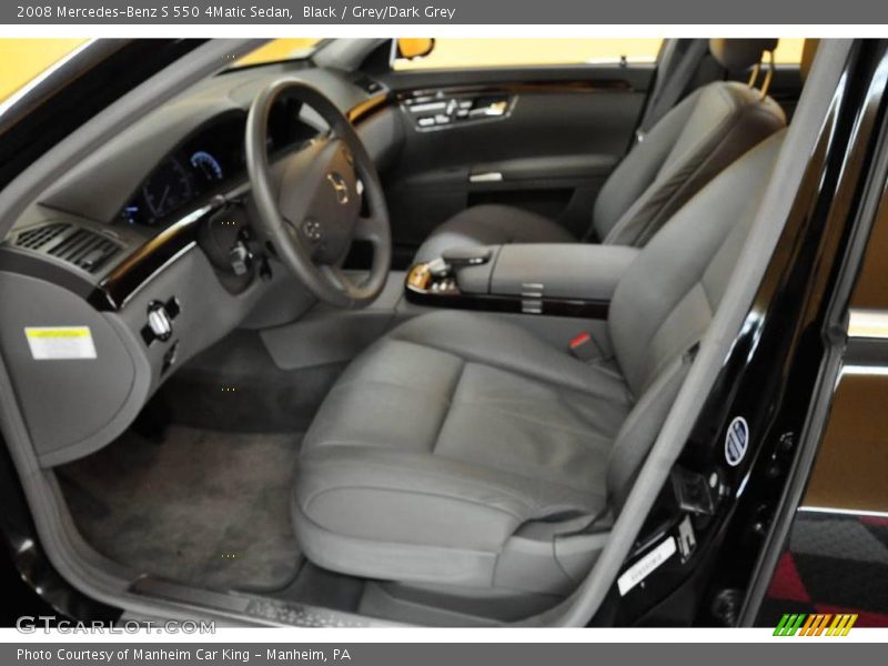 Black / Grey/Dark Grey 2008 Mercedes-Benz S 550 4Matic Sedan
