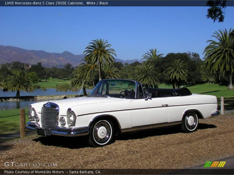 White / Black 1968 Mercedes-Benz S Class 280SE Cabriolet