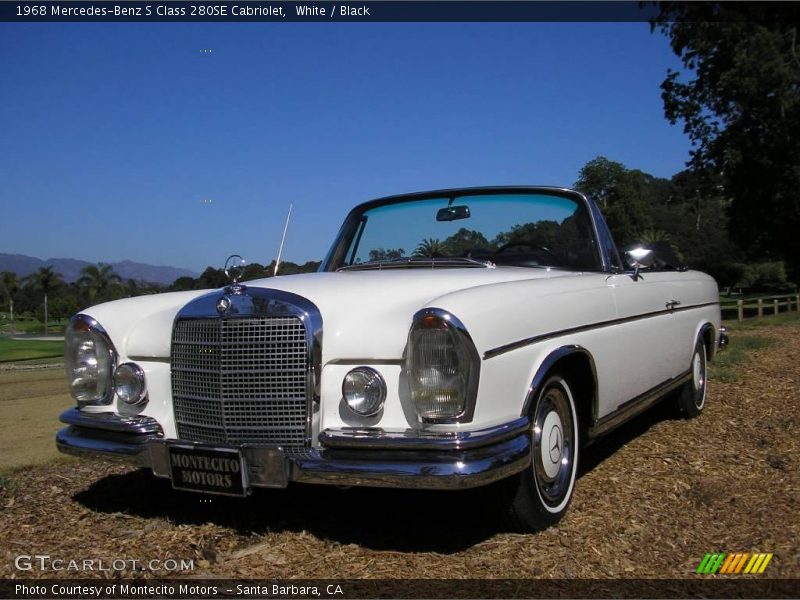 White / Black 1968 Mercedes-Benz S Class 280SE Cabriolet