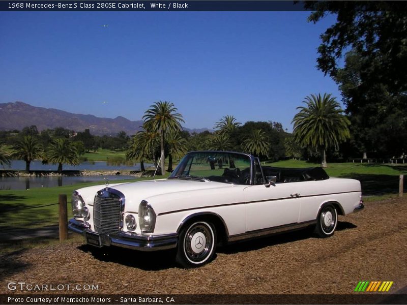 White / Black 1968 Mercedes-Benz S Class 280SE Cabriolet