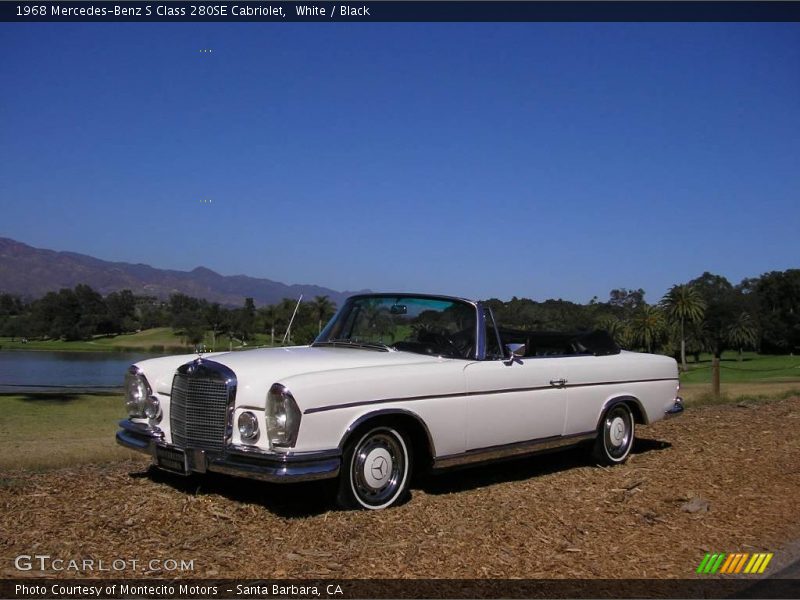 White / Black 1968 Mercedes-Benz S Class 280SE Cabriolet