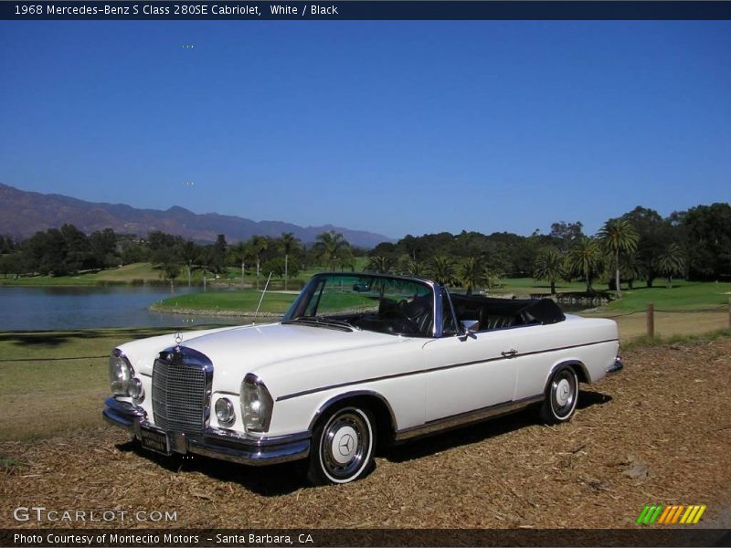 White / Black 1968 Mercedes-Benz S Class 280SE Cabriolet