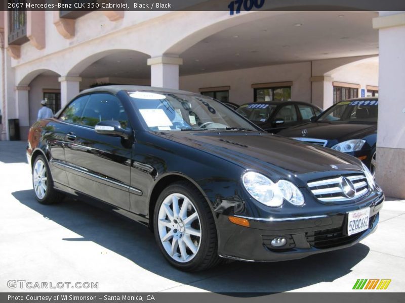 Black / Black 2007 Mercedes-Benz CLK 350 Cabriolet