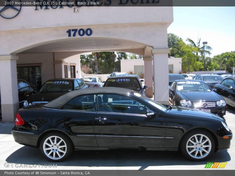 Black / Black 2007 Mercedes-Benz CLK 350 Cabriolet