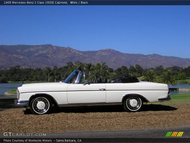 White / Black 1968 Mercedes-Benz S Class 280SE Cabriolet