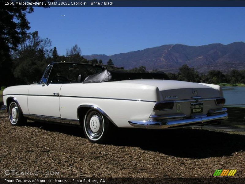 White / Black 1968 Mercedes-Benz S Class 280SE Cabriolet