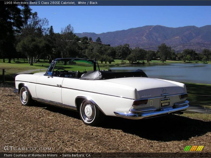 White / Black 1968 Mercedes-Benz S Class 280SE Cabriolet