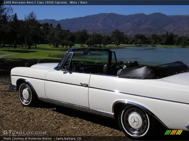 White / Black 1968 Mercedes-Benz S Class 280SE Cabriolet