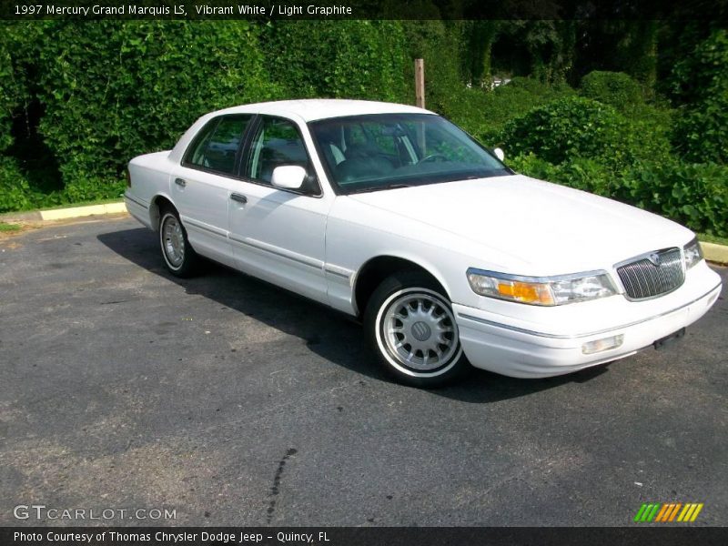 Vibrant White / Light Graphite 1997 Mercury Grand Marquis LS