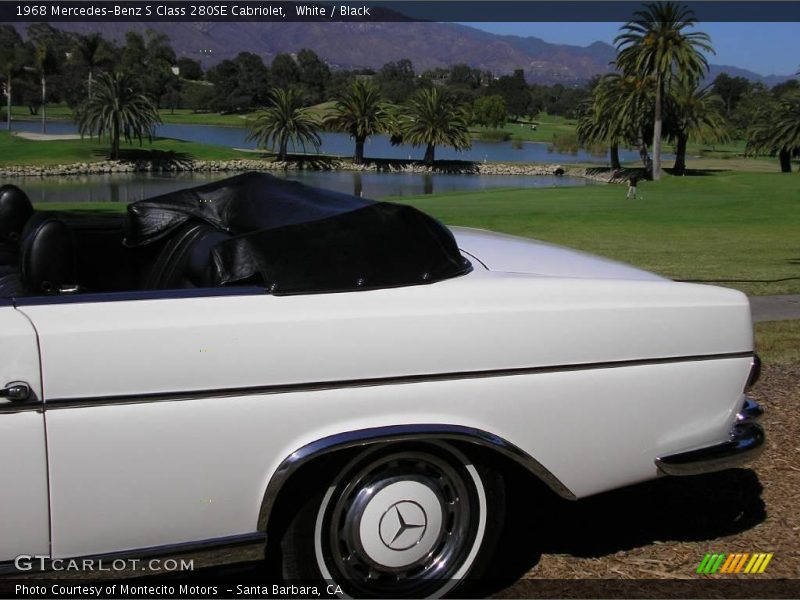 White / Black 1968 Mercedes-Benz S Class 280SE Cabriolet