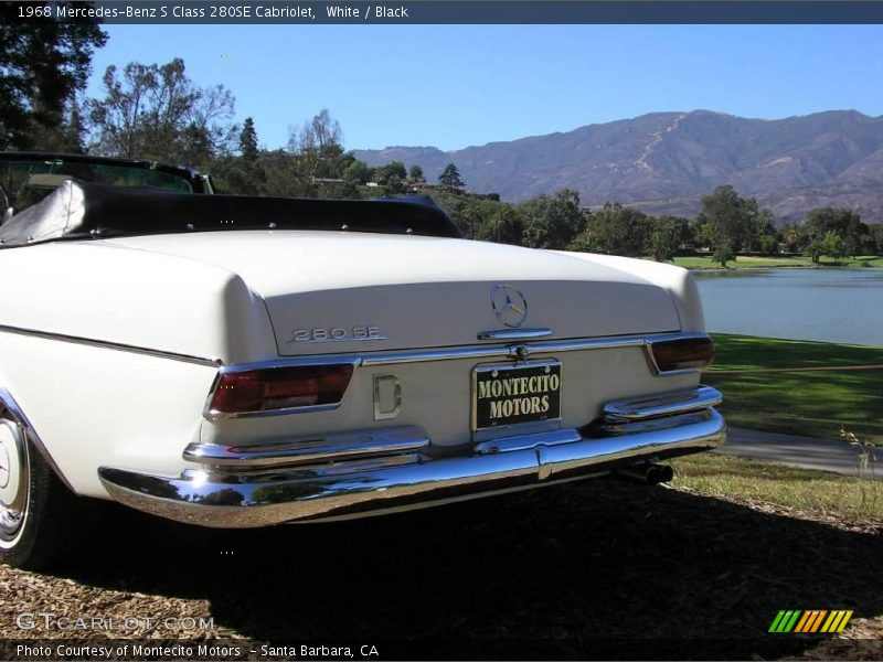 White / Black 1968 Mercedes-Benz S Class 280SE Cabriolet