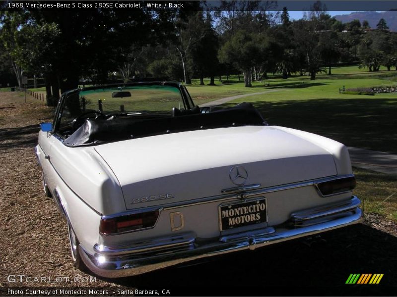 White / Black 1968 Mercedes-Benz S Class 280SE Cabriolet