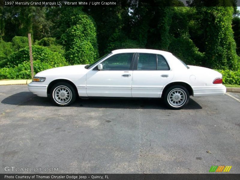 Vibrant White / Light Graphite 1997 Mercury Grand Marquis LS