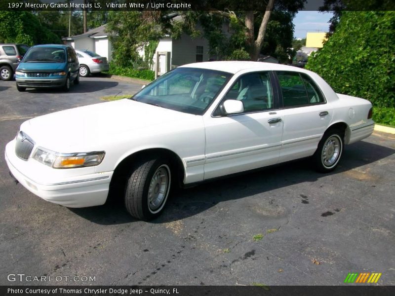 Vibrant White / Light Graphite 1997 Mercury Grand Marquis LS