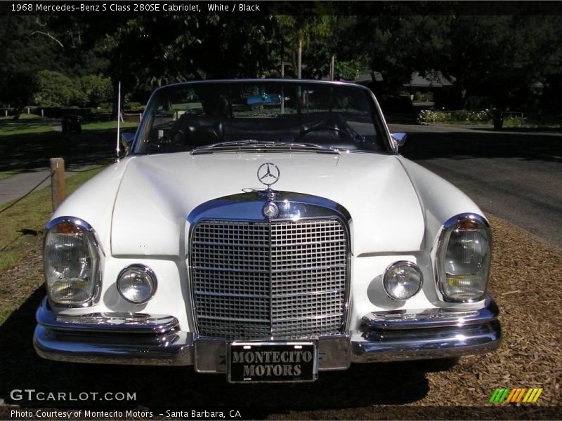 White / Black 1968 Mercedes-Benz S Class 280SE Cabriolet