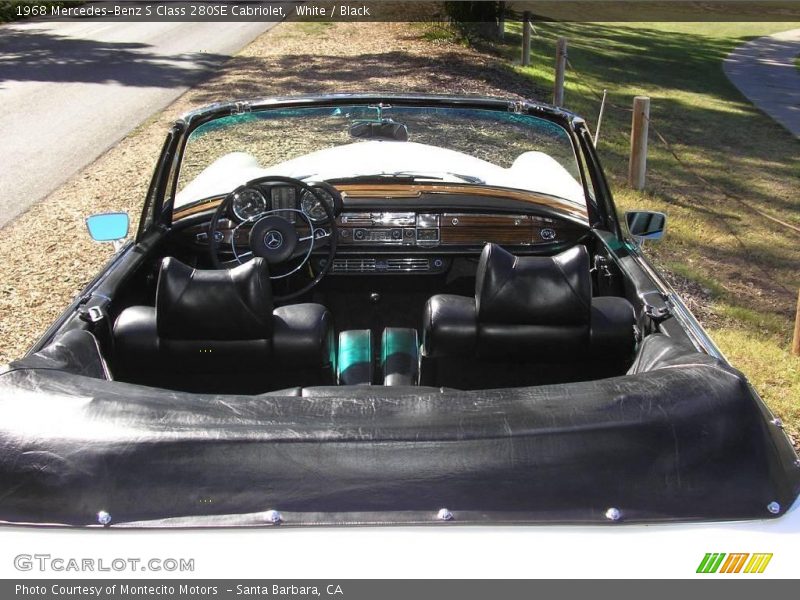 White / Black 1968 Mercedes-Benz S Class 280SE Cabriolet