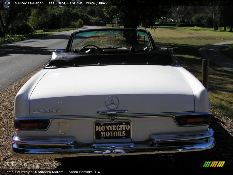 White / Black 1968 Mercedes-Benz S Class 280SE Cabriolet