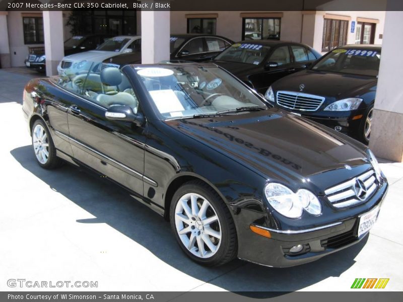 Black / Black 2007 Mercedes-Benz CLK 350 Cabriolet